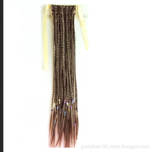 Synthetic Hair Long Straight Braids Ponytail High Temperature Fiber Clip in PonyTail Hair Extension Women Ponytails